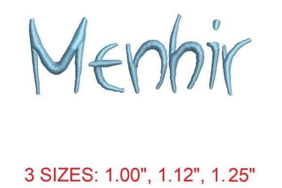 Menhir Embroidery Font: Bold, Timeless, Gift-Ready