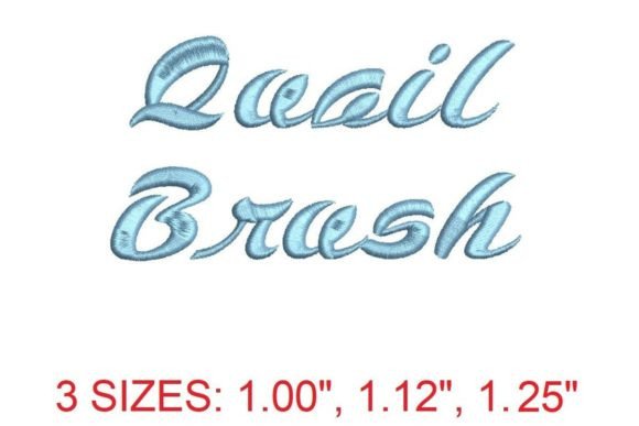 Quail Brush Font: Artful Embroidery for Boutique Apparel
