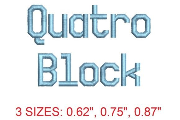 Quatro Block Font: A Seasonal Embroidery Staple