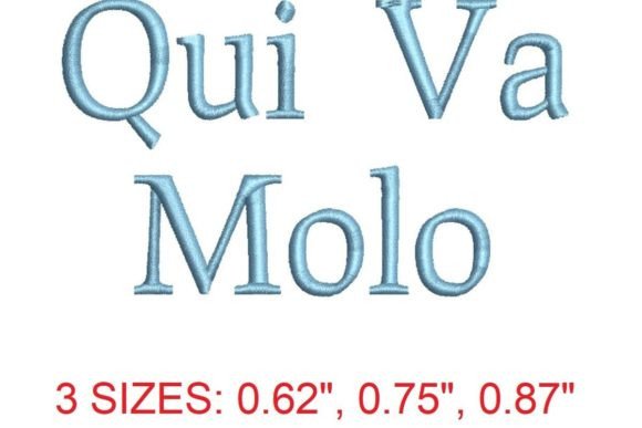 Qui Va Molo Font: Elegant Embroidery for Small Business Branding