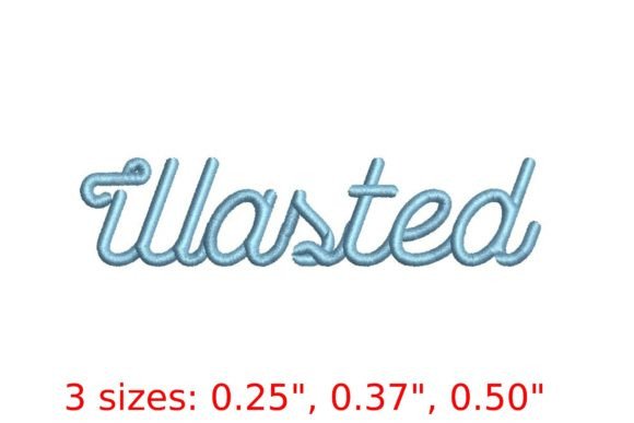 Wasted Embroidery Font: Edgy Holiday Charm
